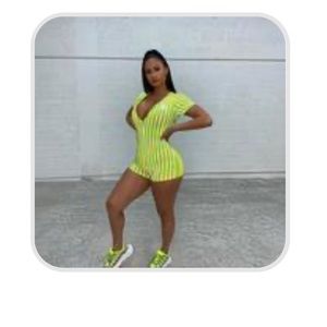 Gsuwoo kitty kat jumpsuit in unicorn green